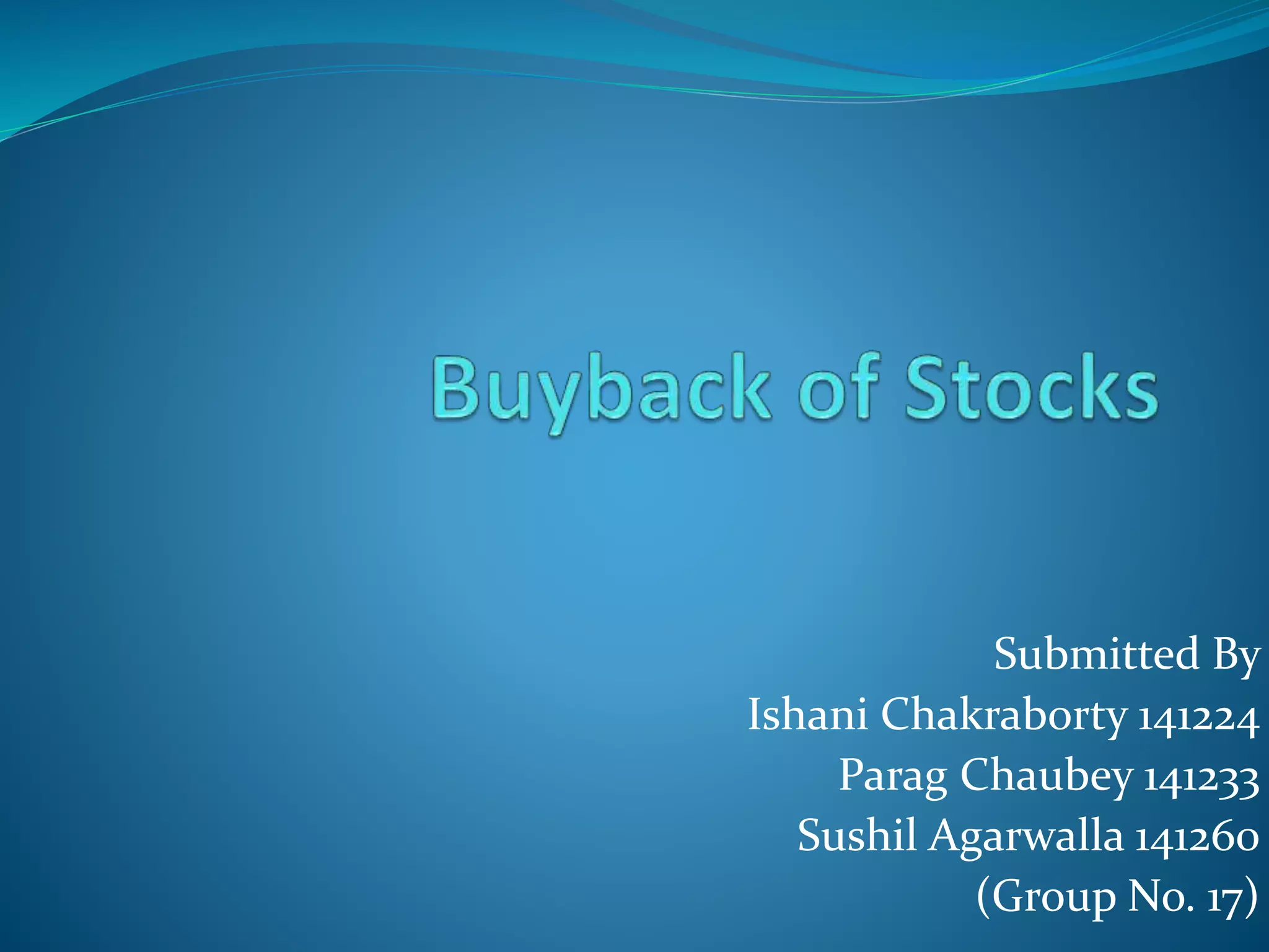 Share Buyback Methods and Strategies PPT