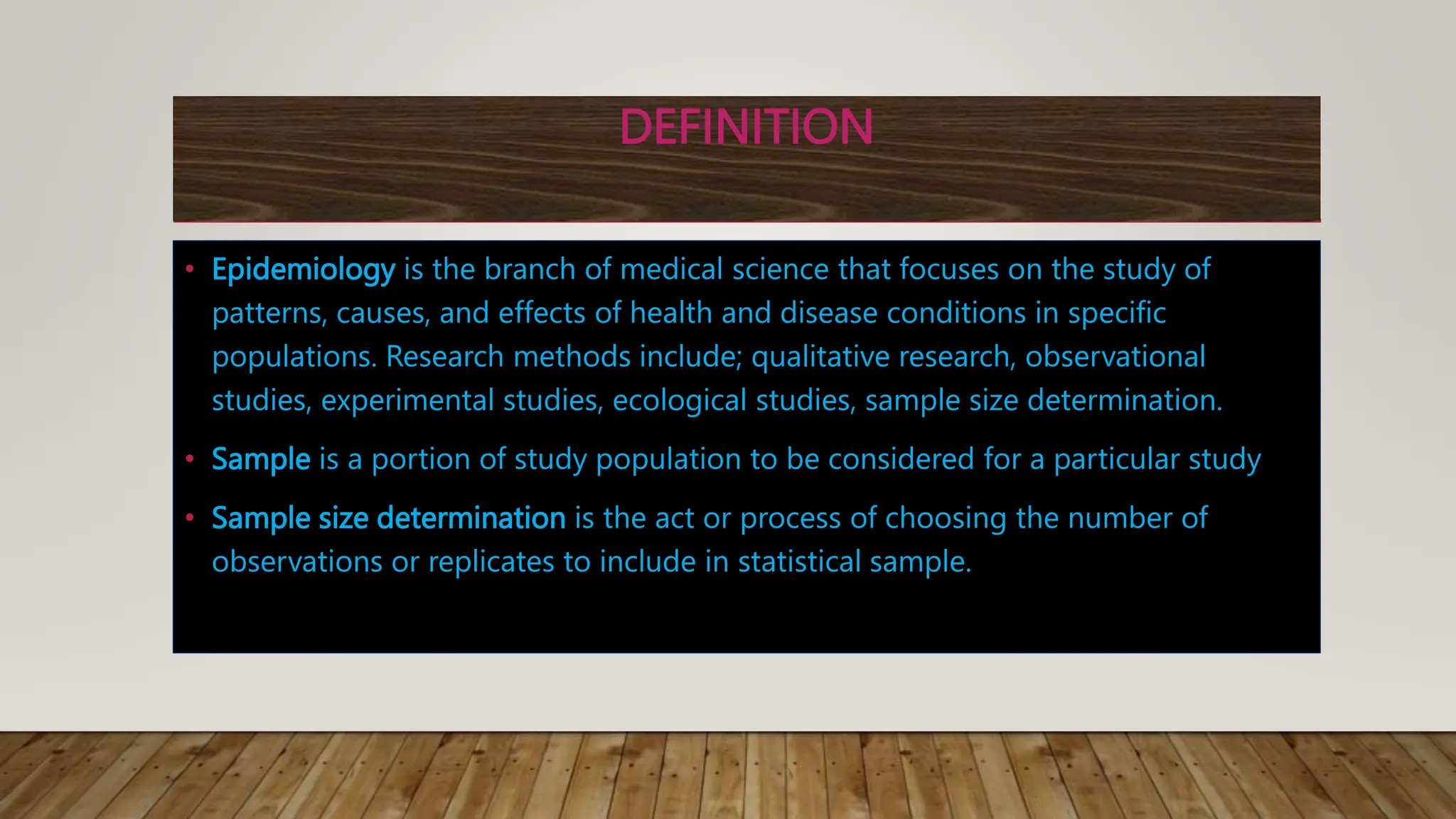 GROUP 1 biostatistics ,sample size and epid.pptx