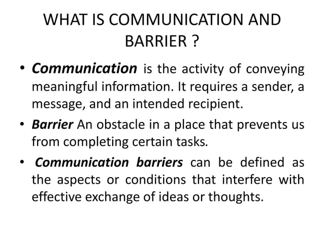 assignment on barriers of communication pdf