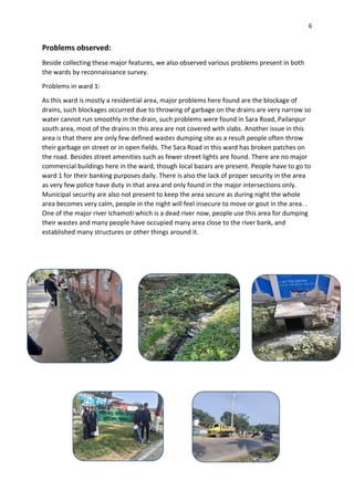 Field Report on present condition of Ward 1 and Ward 2 of Pabna ...