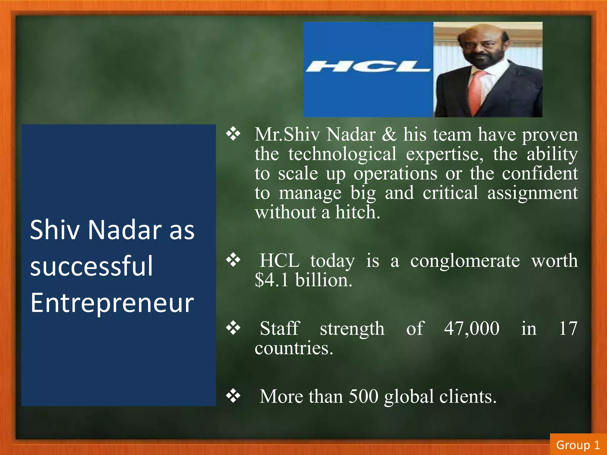 HCL SHIV NADAR STORY | PPTX