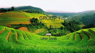 GROUP 1
Lahan Sawah
 
