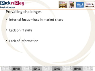 Prevailing challenges
• Internal focus – loss in market share

• Lack on IT skills

• Lack of information
 