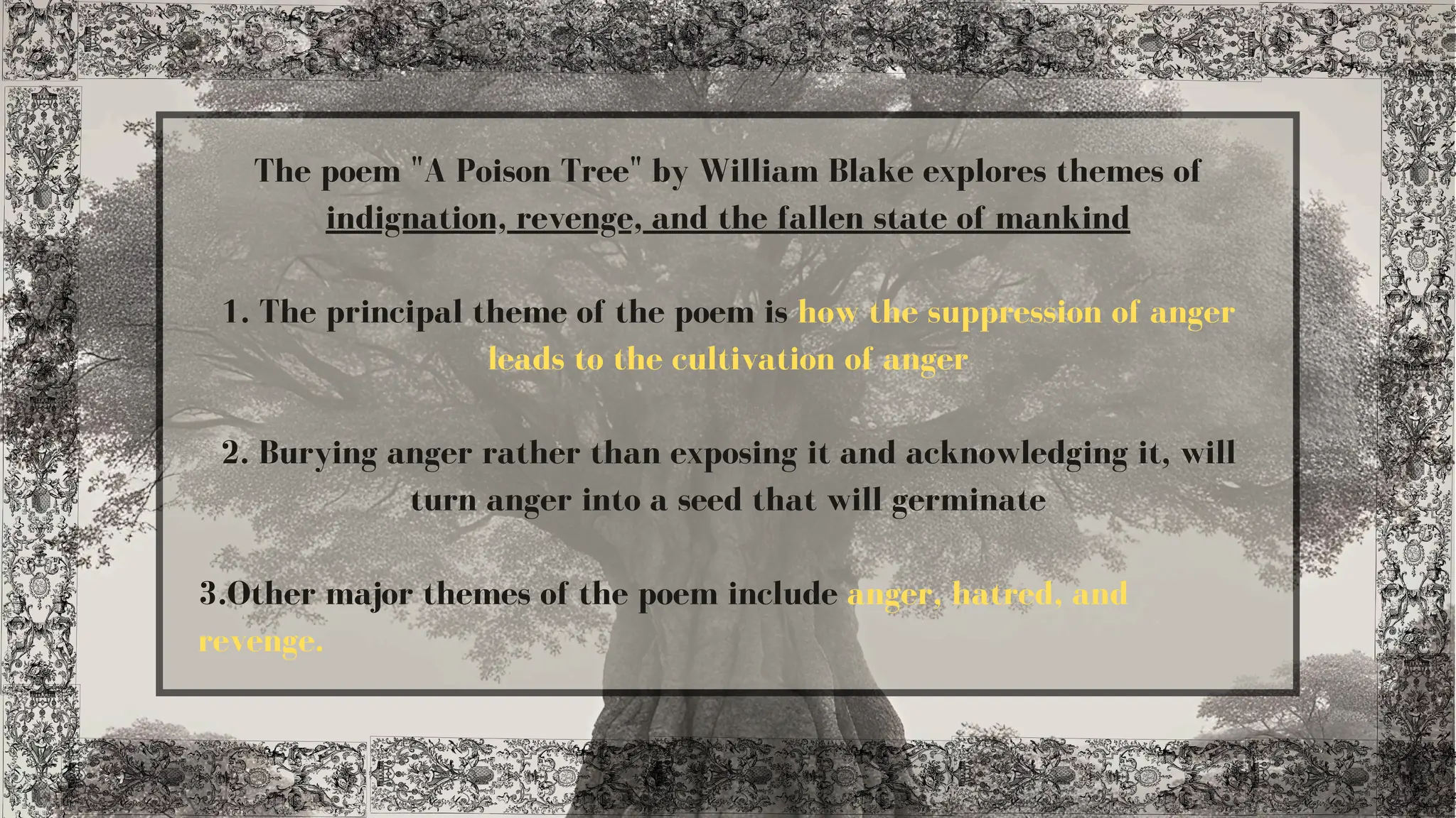 A Poison Tree By William Blake Poetry Analysis | PDF