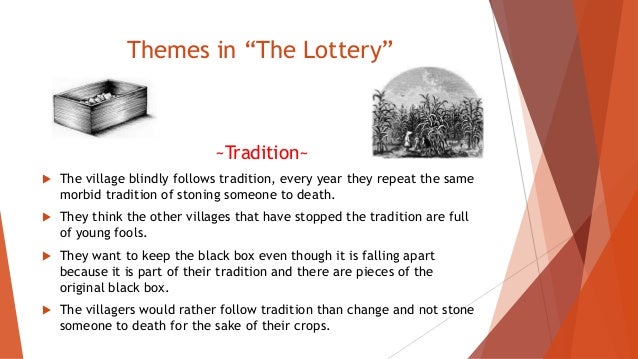dangers following traditions blindly lottery •she is best known for the short story the lottery (1948), and for the themes • the danger of blindly following tradition the village. dangers following traditions blindly lottery •she is best known for the short story the lottery (1948), and for the themes • the danger of blindly following tradition the village.