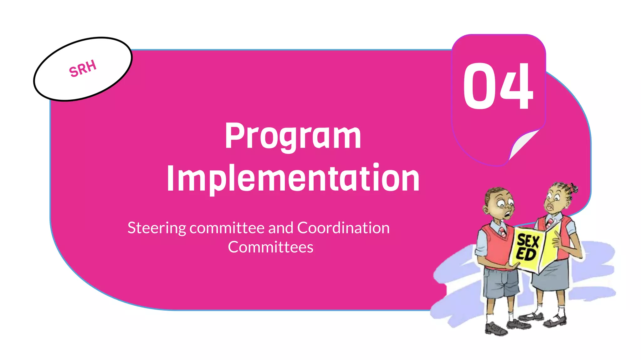 Program
Implementation
04
Steering committee and Coordination
Committees
 