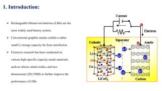 High performance anode materials for Li ion battery | PPTX