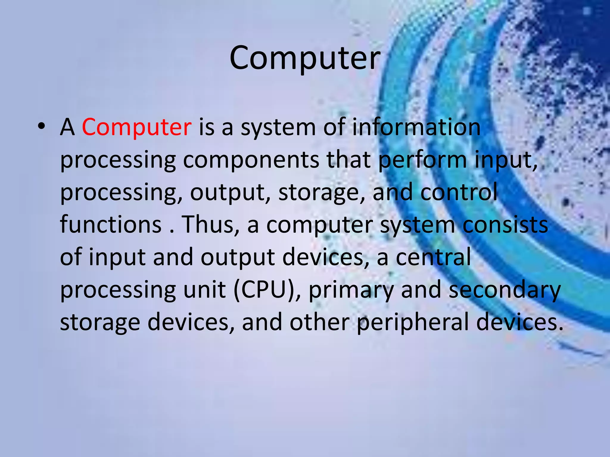 Parts and Function of Computer | PPTX
