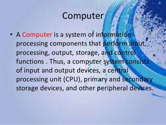Parts and Function of Computer