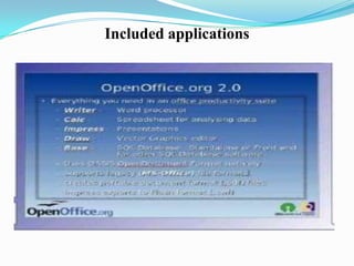 Included applications
 