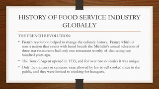 History of Food Service Industry