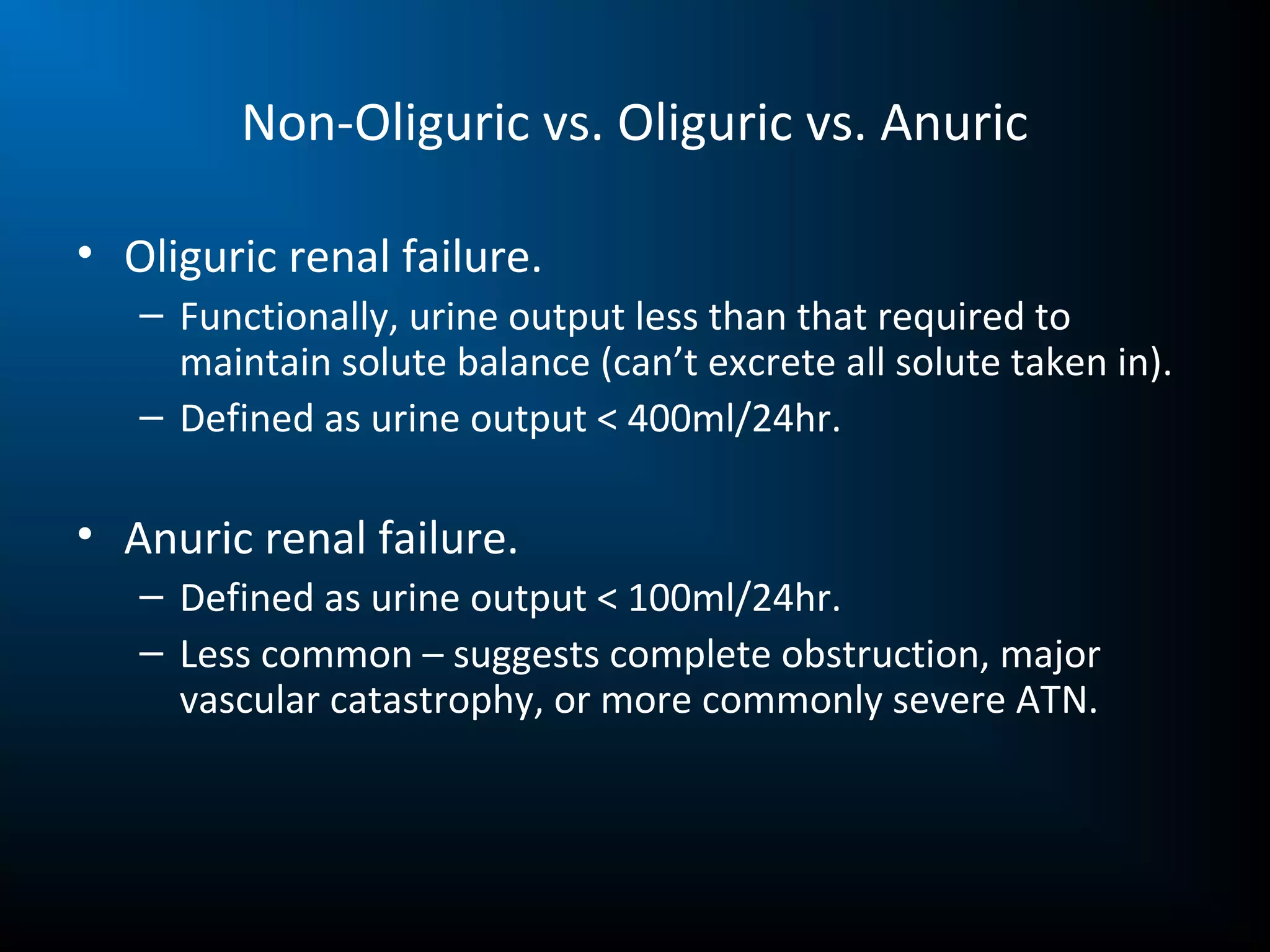 Acute renal failure lecture notes | PPT | Blood Disorders | Diseases ...