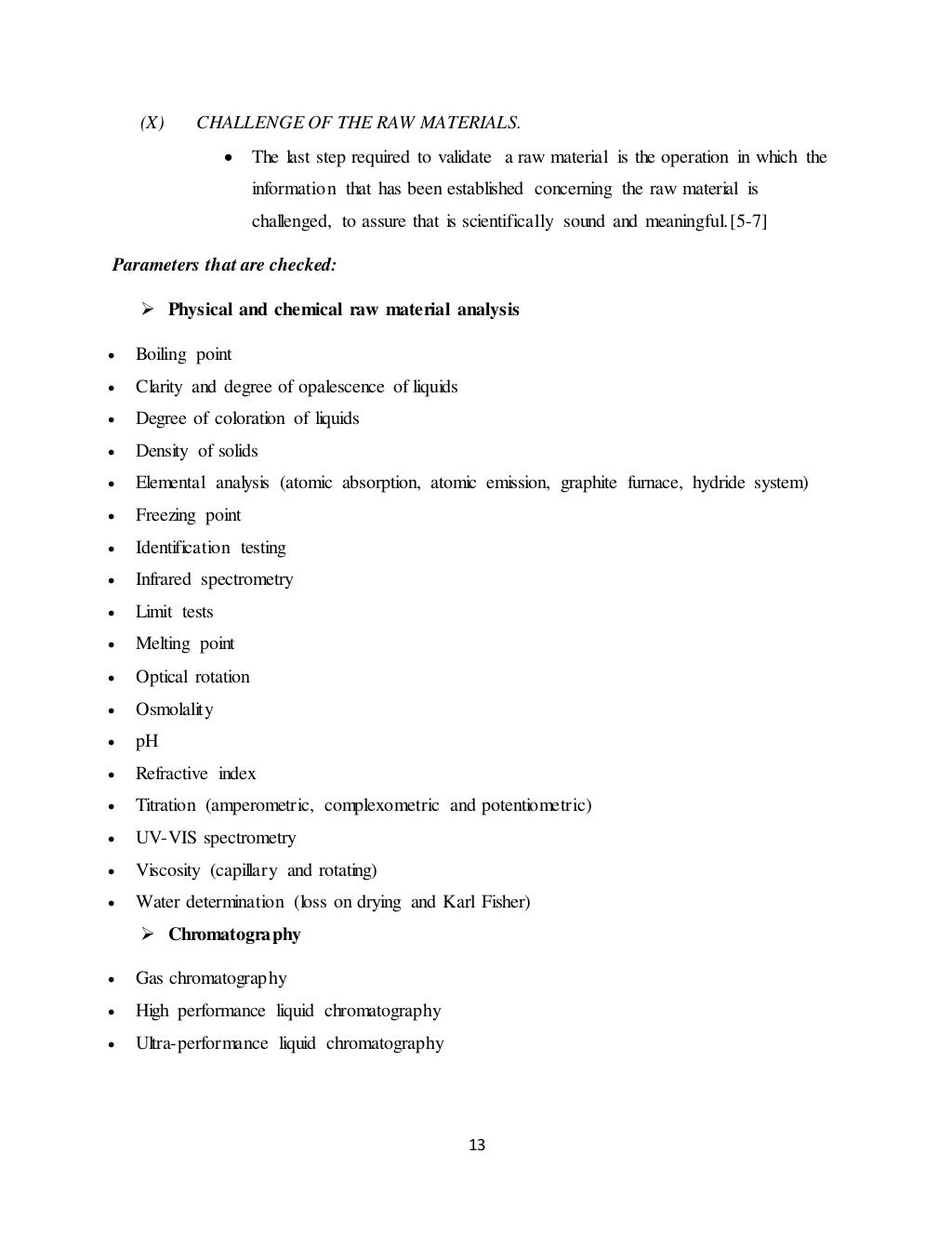 Raw Material Validation