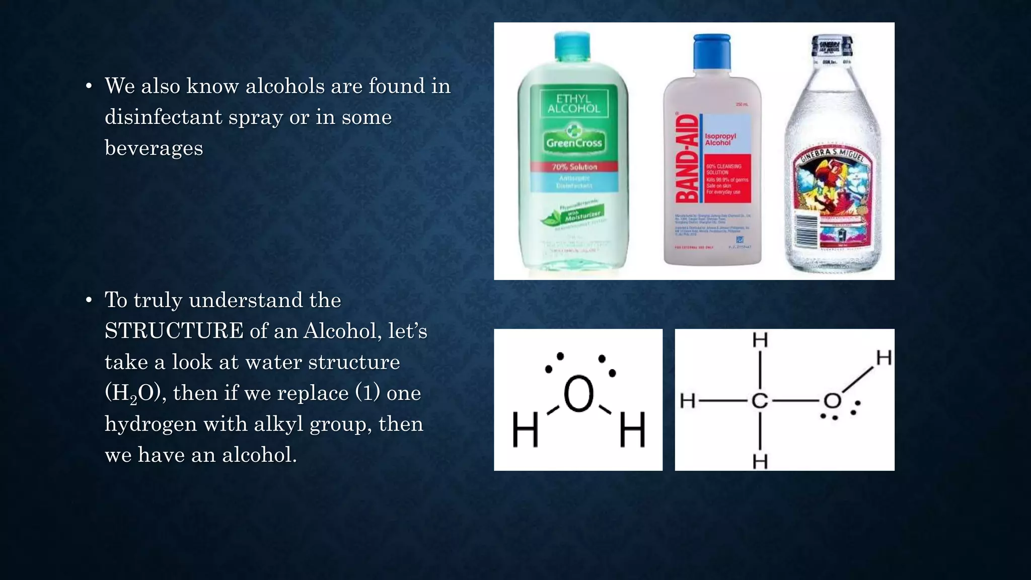 Structures, Names and Physical Properties of Alcohol | PPTX