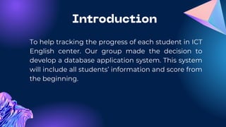 development of database for gradign management at ICT | PDF
