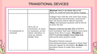 TRANSITIONAL DEVICES
 