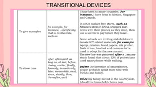 TRANSITIONAL DEVICES
 