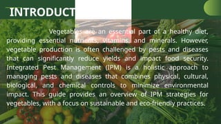 INTEGRATED PEST MANAGEMENT IN SELECTED VEGETABLES | PPTX