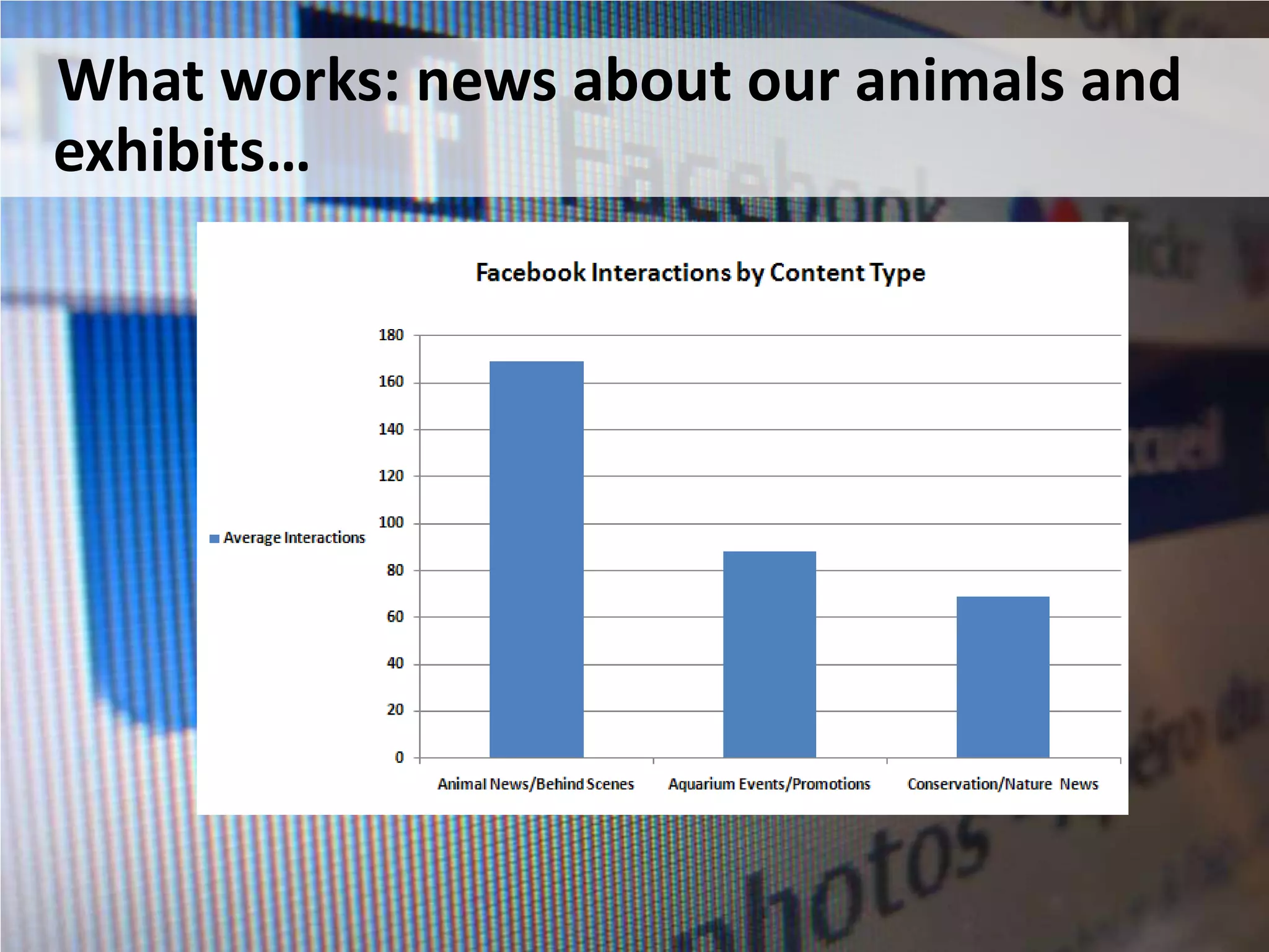 What works: news about our animals and
exhibits…
 