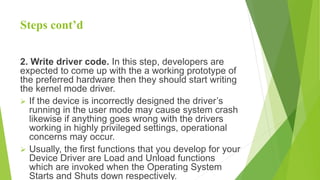 Device drivers and their applications | PPTX