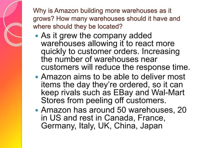 amazon.com supply chain management case study