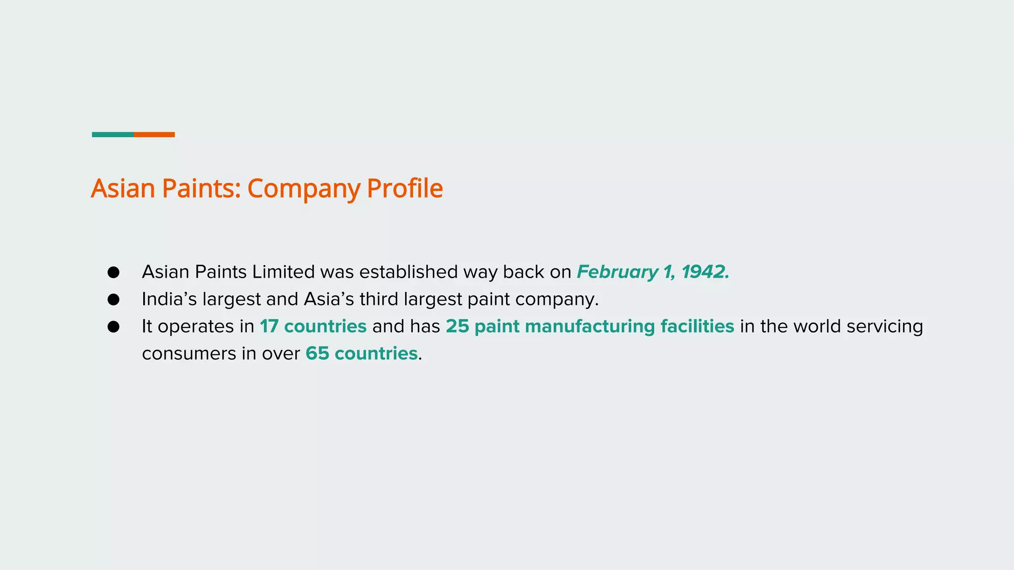 Asian Paints Financial Analysis PPT