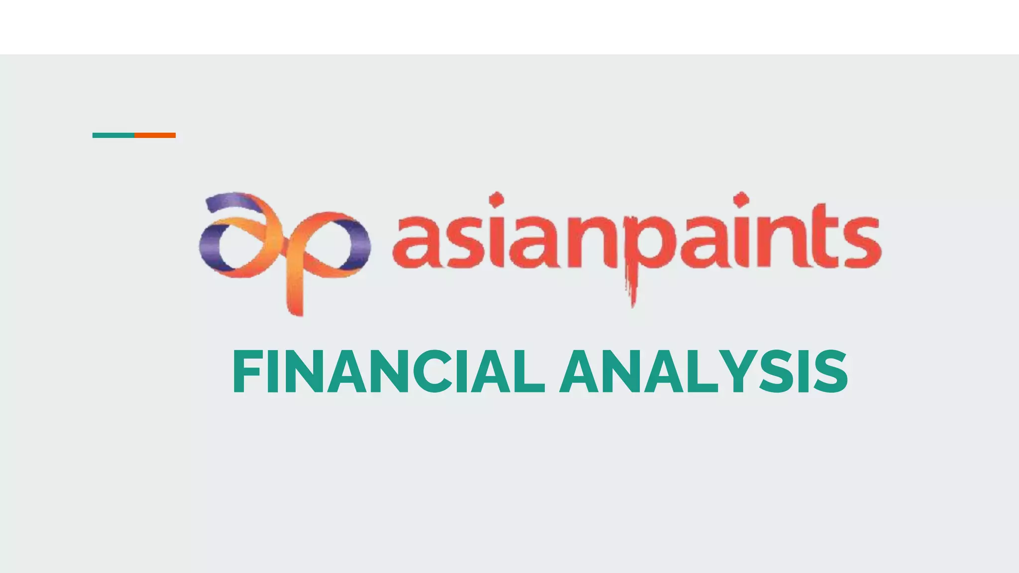 Asian Paints Financial Analysis PPT