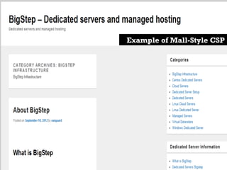 Example of Mall-Style CSP
 