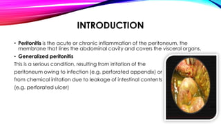 Comprehensive Overview of Peritonitis: Types, Causes, Diagnosis, and ...