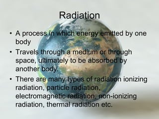 Radiation Medium Temperature of the Earth (student preso) | PPT