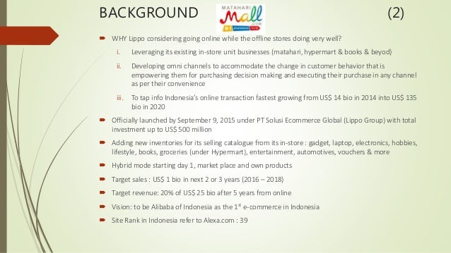 Lazada vs Matahari  Mall Business Models