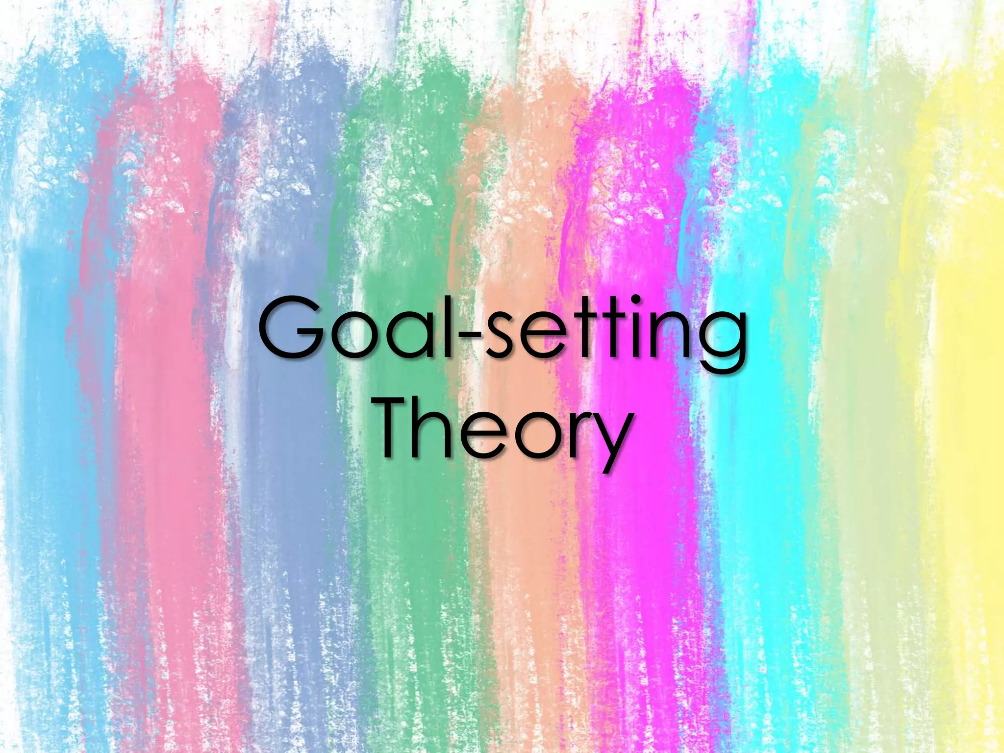 Goal-setting
Theory
 
