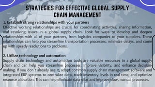 Global Supply Chain Management in International Trade | PDF