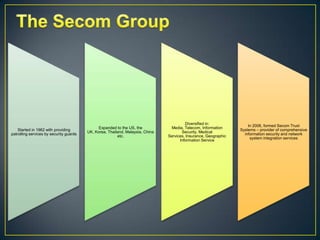 Secom First Difference secom : managing information security in a risky world | PPTX