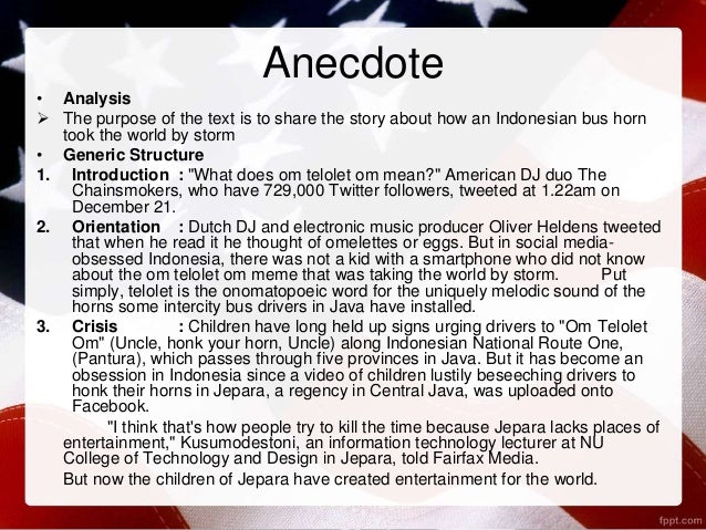 CONTOH SPOOF TEXT AND ANECDOTE TEXT WITH ANALYSIS CONTOH SPOOF TEXT AND ANECDOTE TEXT WITH ANALYSIS