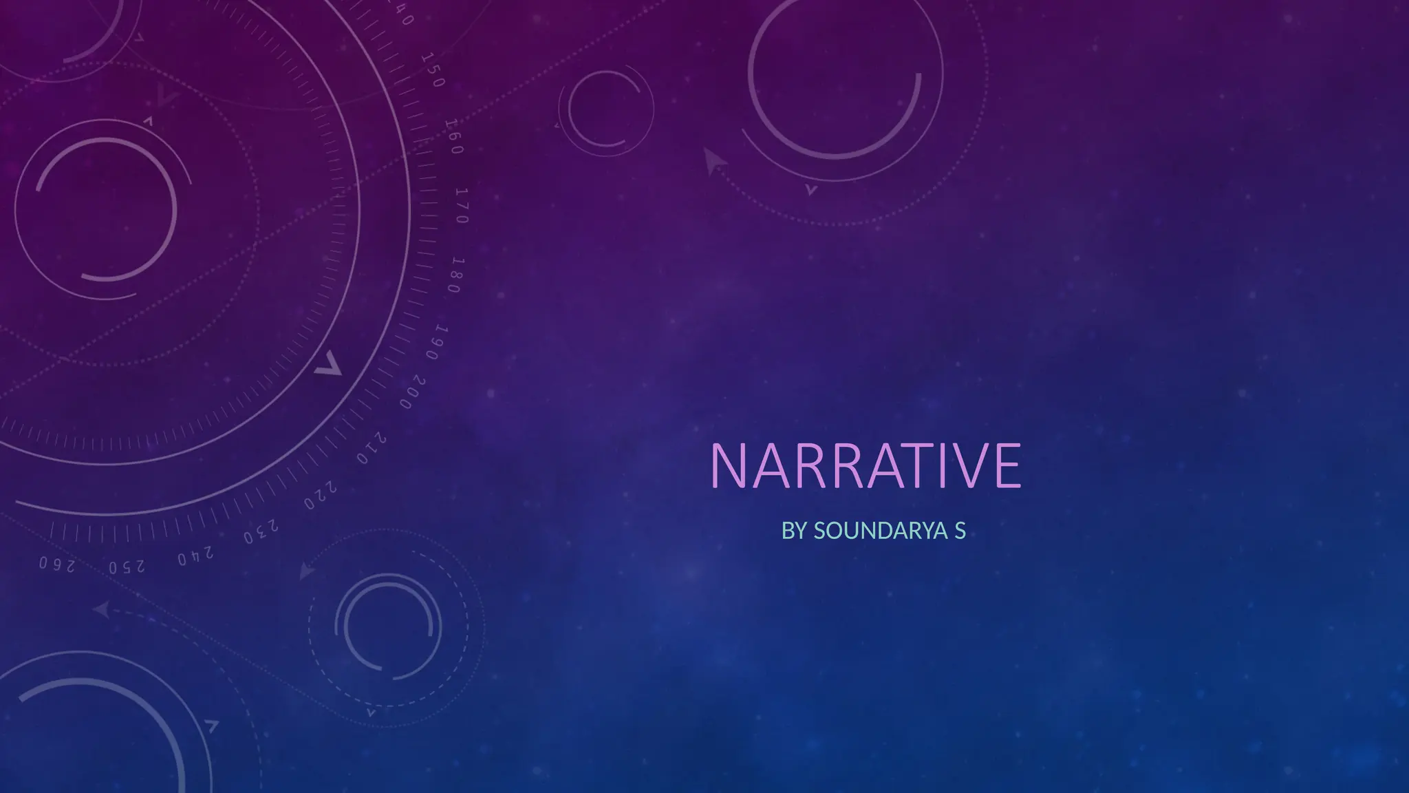 NARRATIVE
BY SOUNDARYA S
 