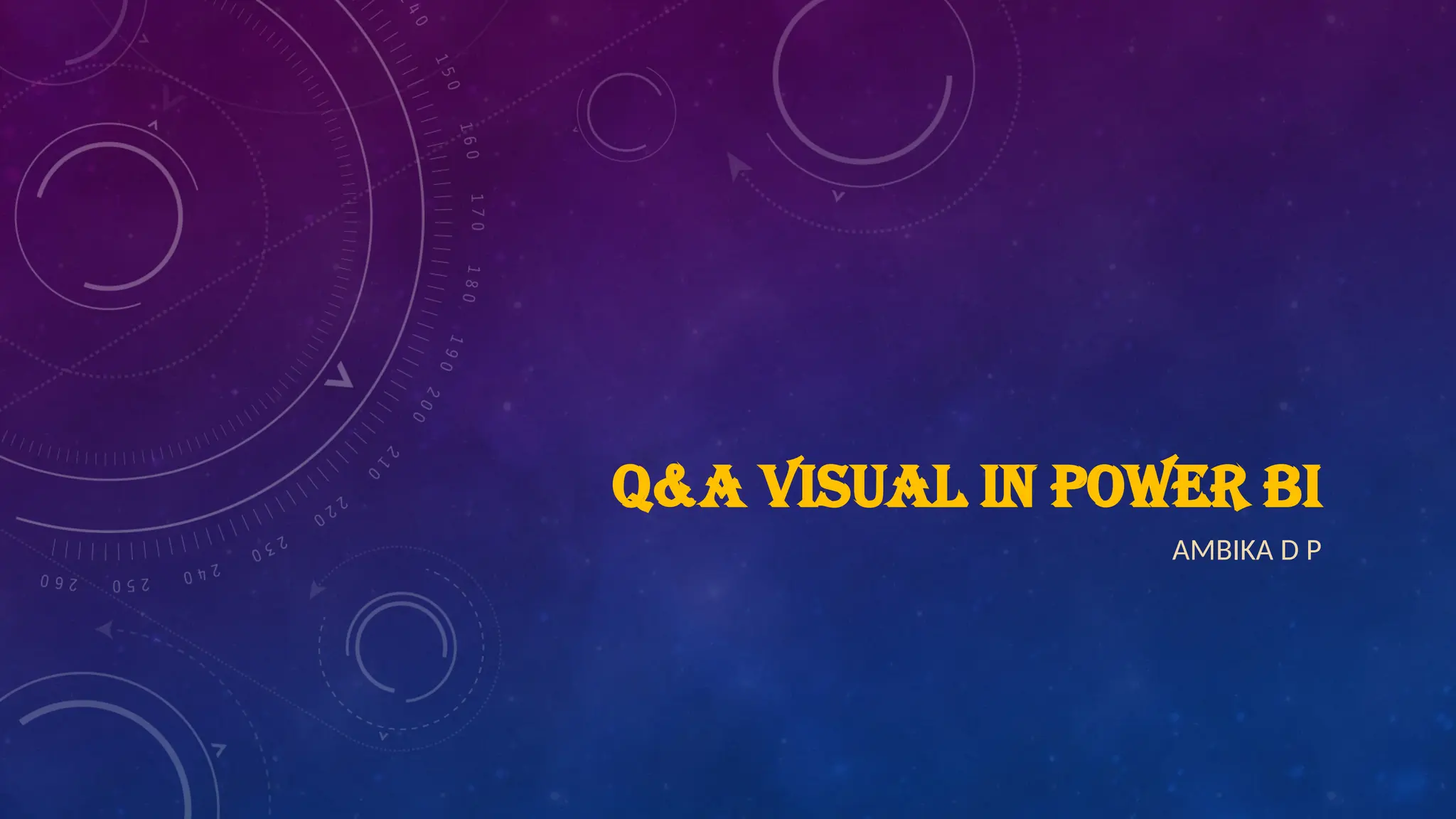 Q&A VISUAL IN POWER BI
AMBIKA D P
 