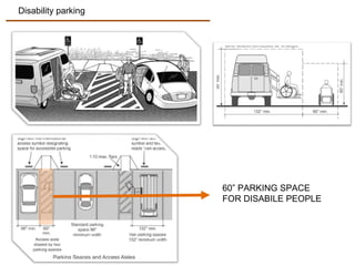 Disability parking
60” PARKING SPACE
FOR DISABILE PEOPLE
 