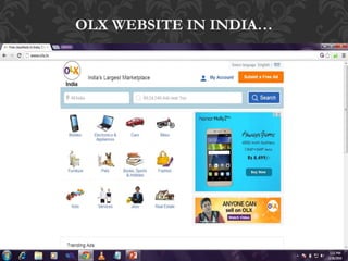 11
OLX WEBSITE IN INDIA…
 