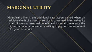 consumer behavior and utility maximization | PPTX