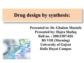 Drug design, Discovery and development . | PPTX