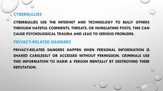 Problems Hatful GROUP 3.pptx( Making Oneself safe in the Cyberworld) | PPTX