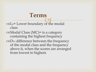 Group 3 measures of central tendency and variation - (mean, median ...
