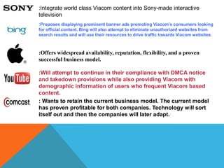 Balance consumer needs with the needs of Viacom shareholders