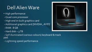 Segmentation, Targeting and positioning of Dell Laptops 