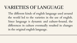 Varieties and Registers of Spoken and Written Language | PDF