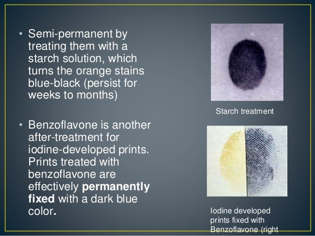 conventional methods of fingerprint development