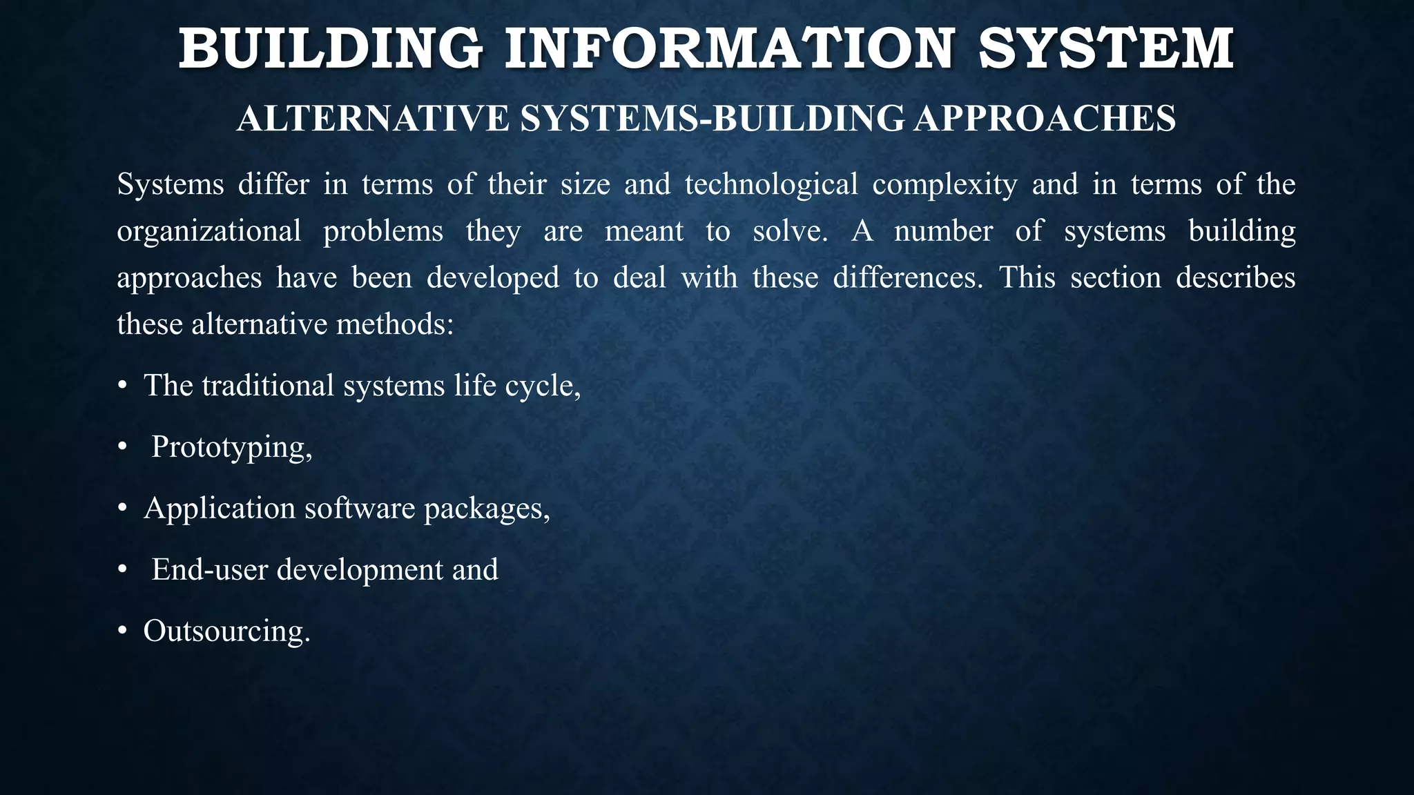 BUILDING INFORMATION SYSTEMS SLIDES | PPT
