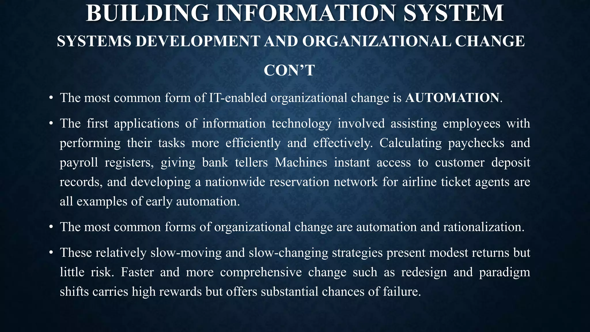 BUILDING INFORMATION SYSTEMS SLIDES | PPT