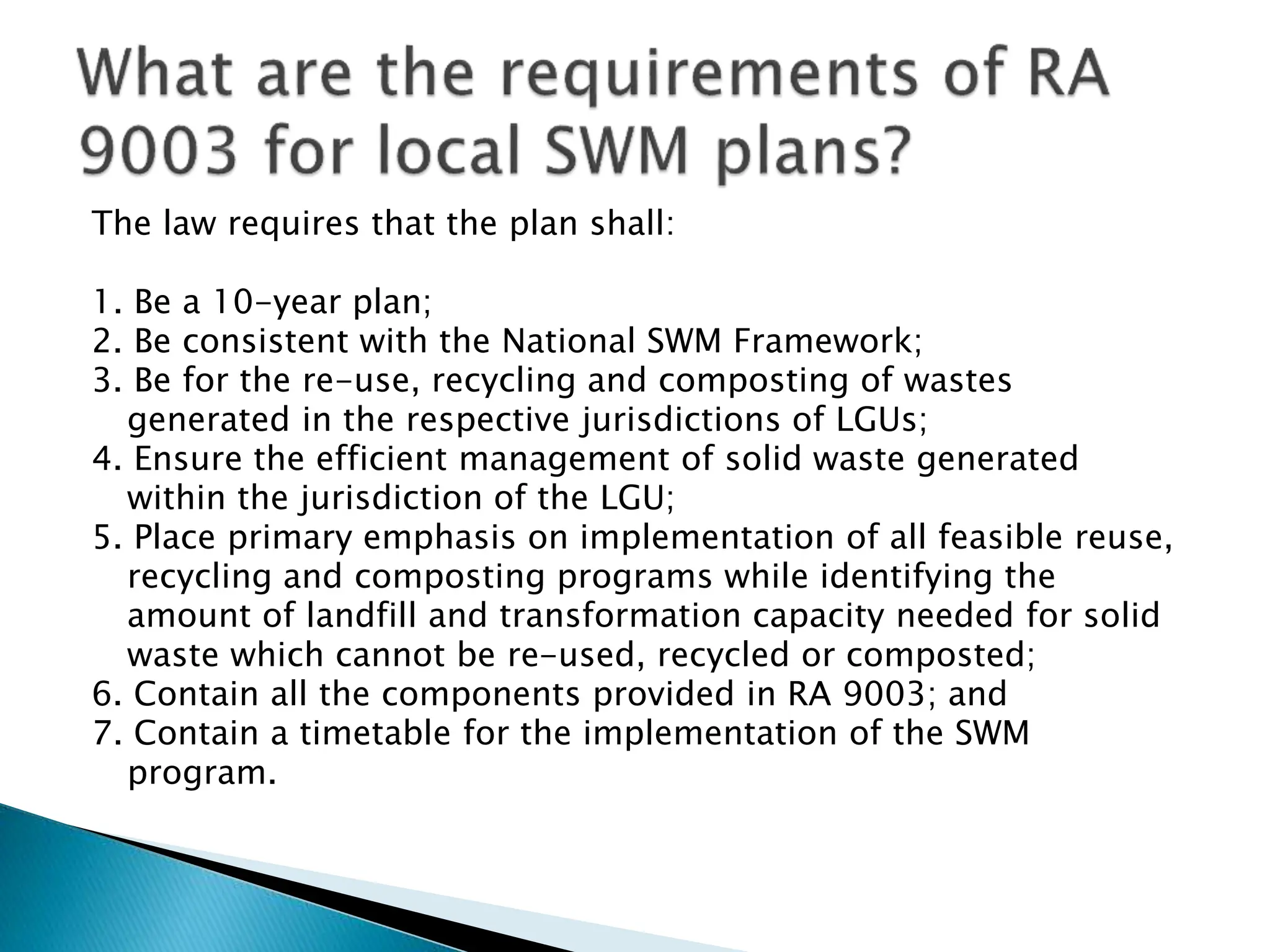 GROUP 3 REPORT PHILIPPINE ECOLOGICAL SOLID WASTE MANAGEMENT ACT OF 2000 ...